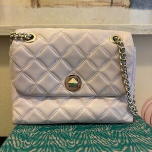 Quilted Chain Shoulder Bag - Baby Pink